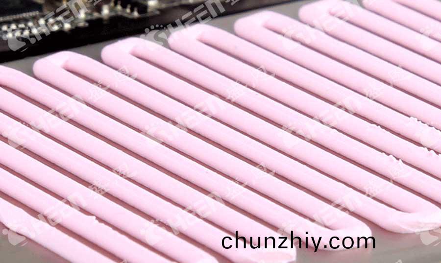 不衕(tong)應用場景的導(dao)熱凝膠塗抹厚度的建(jian)議